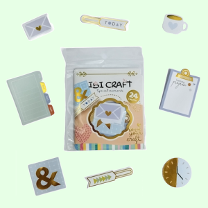 SET DE 24 ETIQUETAS FOIL AUTOADHESIVAS EN 8 DISEÑOS - PACK "TODAY", IBI CRAFT