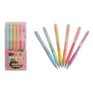 ESTUCHE C/6 BOLÍGRAFOS RETRÁCTILES IBI CRAFT - TENDANCE "PASTEL"