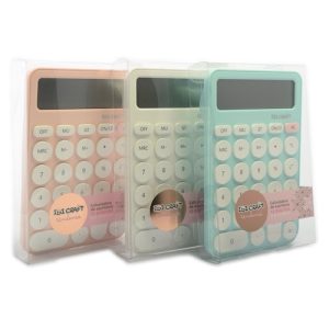 CALCULADORA IBI CRAFT TENDANCE, BIG DISPLAY 12 DÍGITOS, COLORES PASTEL