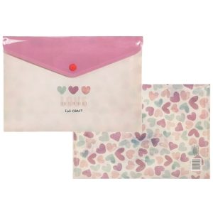 SOBRE PORTADOCUMENTOS C/BROCHE IBI CRAFT, 17x24cm, "LOVE IS IN THE AIR"