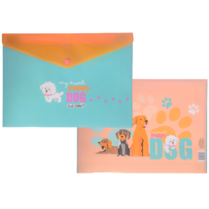 SOBRE PORTADOCUMENTOS C/BROCHE IBI CRAFT, 24x33cm, "MY SWEET PUPPY DOG"