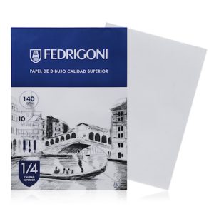 BLOC DE DIBUJO FEDRIGONI, 1/4W, 140 GRS., 10 HOJAS.