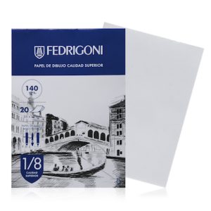 BLOC DE DIBUJO FEDRIGONI, 1/8W, 140 GRS., 20 HOJAS.
