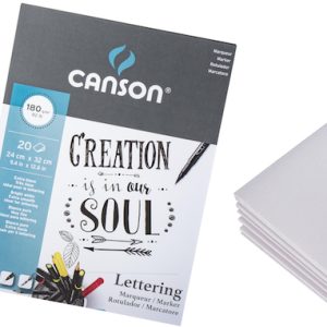 BLOC CANSON LETTERING, 24x32CMS., 20H., 180GRS.