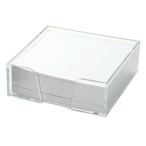 CUBO PORTA HOJAS DE ACRILICO