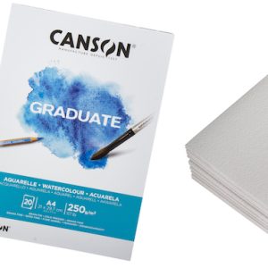 BLOC CANSON GRADUATE, ACUARELA, A4, 20H., 250GRS.