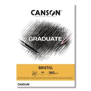 BLOC CANSON GRADUATE, BRISTOL, A4, 20H., 180GRS.