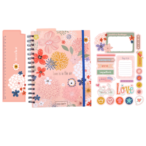 CUADERNO IBI CRAFT, T.DURA, 177x220mm, 150 H.+STICKERS, DISEÑO "LOVE IS IN THE AIR"