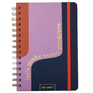 CUADERNO IBI CRAFT, T.DURA, 140x200mm, 60 H.+STICKERS, DISEÑO "LET'S MAKE SOME PROGRESS"