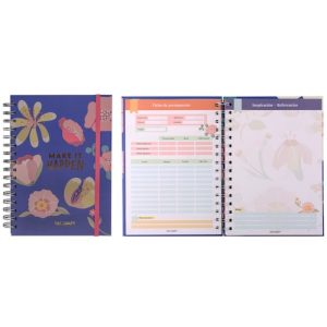 CUADERNO PLANIFICADOR IBI CRAFT, T.DURA, 148x210mm, 80 H.+STICKERS, DISEÑO "MAKE IT HAPPEN"