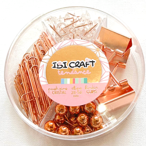SET DE ESCRITORIO REDONDO IBI CRAFT TENDANCE - ROSA METÁLICO
