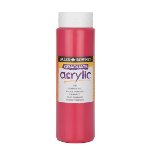 FRASCO DE PINTURA ACRÍLICA DALER ROWNEY "GRADUATE", 500ML, ROJO PRIMARIO