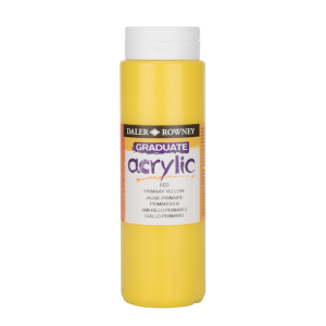 FRASCO DE PINTURA ACRÍLICA DALER ROWNEY "GRADUATE", 500ML, AMARILLO PRIMARIO
