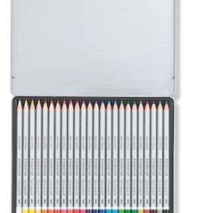 ESTUCHE DE METAL DE 24 LÁPICES DE COLORES STAEDTLER KARAT AQUARELL