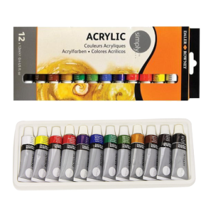 SET DE 12 TUBOS DE 12ML DE PINTURA ACRÍLICA DALER ROWNEY "SIMPLY", COLORES SURTIDOS