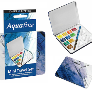 SET DE VIAJE DE ACUARELAS DALER ROWNEY AQUAFINE, 12 COLORES
