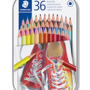ESTUCHE DE METAL CON 36 LÁPICES DE COLORES STAEDTLER