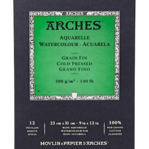 BLOC ARCHES AQUARELLE, 23x31CMS., 300GRS., 12H., GRANO FINO