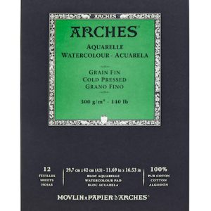 BLOC ARCHES AQUARELLE, 29,7x42CMS., 300GRS., 12H., GRANO FINO