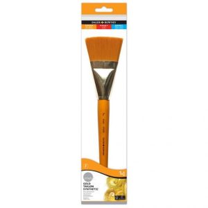 PINCEL DALER ROWNEY "SIMPLY - GOLD TAKLON ", SINTÉTICO, CABO LARGO, PLANO, 2"