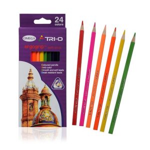 CAJA DE 24 LÁPICES DE COLORES OMEGA TRI-O