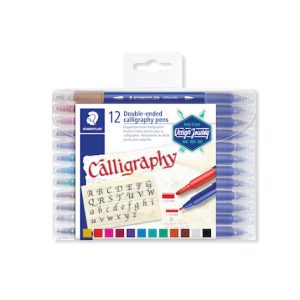 ESTUCHE C/12 MARCADORES STAEDTLER CALLIGRAPHY, DOBLE PUNTA, P/CALIGRAFÍA