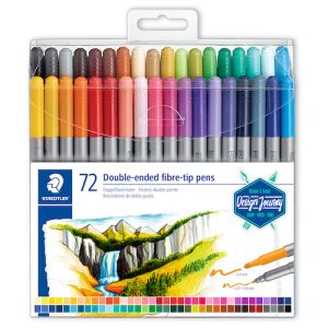 ESTUCHE C/72 MARCADORES STAEDTLER COLOR DOBLE PUNTA