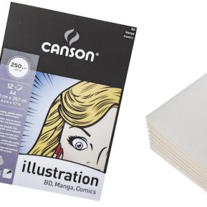 BLOC CANSON ILLUSTRATION, A4, 12H., 250GRS.