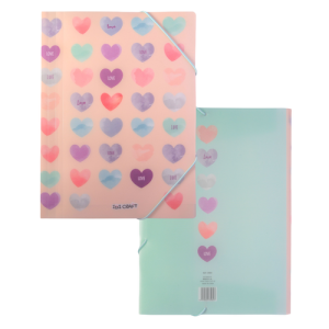 CARPETA PLÁSTICA C/ELÁSTICO IBI CRAFT, A4, "LOVE"