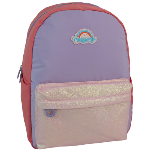 MOCHILA TWEENY, POLIESTER, 44,0*33,0*15,0 cms, SALMÓN C/VIOLETA