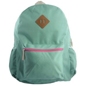 MOCHILA TWEENY, POLIESTER, 44,0*31,5*13,5 cms, VERDE C/BEIGE+ROSA