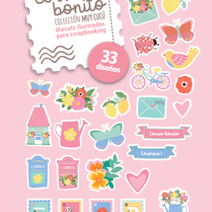 SET DE 33 TROQUELES ILUSTRADOS IBI CRAFT "CORREO BONITO"- COLECCIÓN MUY CUCÚ
