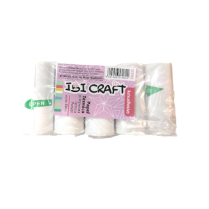 PACK CON 5 ROLLOS DE PAPEL TÉRMICO DE 57MM*4,5MTS, AUTOADHESIVO