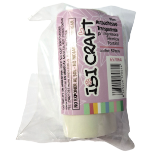 ROLLO DE PAPEL TÉRMICO DE 57MM*4,5MTS, TRANSPARENTE AUTOADHESIVO