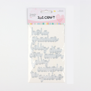 TROQUEL DE CORTE, FORMAS SERIE SALUDOS (10 PIEZAS) IBI CRAFT