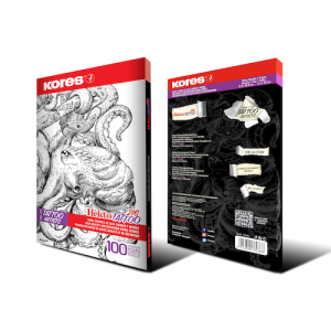 PAPEL HECTOGRÁFICO KORES VIOLETA, 215x368MM., CAJA C/100 HOJAS