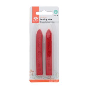 BLÍSTER C/2 BARRAS DE CERA PARA SELLO DE ESTAMPADO, ROJA