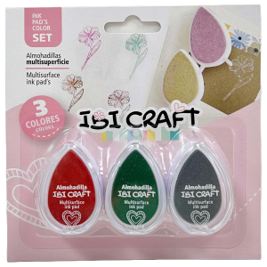 SET DE 3 ALMOHADILLAS MULTI SUPERFICIE IBI CRAFT, COLORES OSCUROS