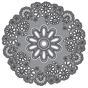 TROQUEL DE CORTE, FORMA LOCURA FLORAL P/MÁQ. TROQUELADORA DE 6"