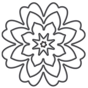 TROQUEL DE CORTE, FORMA FLOR 2 P/MÁQ. TROQUELADORA DE 3" Y 6"