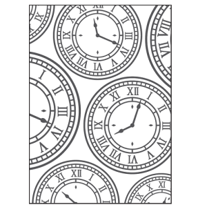 MATRIZ DE RELIEVE, TRAMA RELOJES VINTAGE P/MÁQ. TROQUELADORA DE 6"