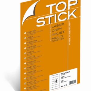 ETIQUETAS AUTOADHESIVAS TOP STICK. 38.1 X 21.2 MM. P/LASER/INKJET