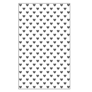 MATRIZ DE RELIEVE, TRAMA DE CORAZONES P/MÁQ. TROQUELADORA DE 3" Y 6"