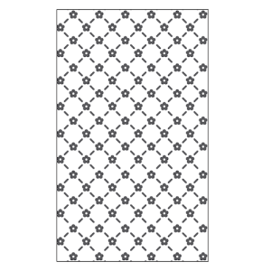 MATRIZ DE RELIEVE, TRAMA CELOSÍA FLORAL P/MÁQ. TROQUELADORA DE 3" Y 6"