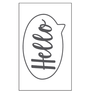 MATRIZ DE RELIEVE, TRAMA "HELLO" P/MÁQ.TROQUELADORA DE 3" Y 6"