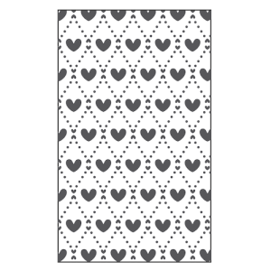 MATRIZ DE RELIEVE, TRAMA CORAZONES 3 P/MÁQ.TROQUELADORA DE 3" Y 6"