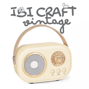 PARLANTE MINI BLUETOOTH IBI CRAFT "VINTAGE", BEIGE