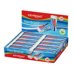 EXHIBIDOR CON 20 GOMAS DE BORRAR KEYROAD TEC ERASER