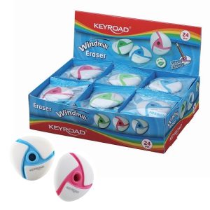 EXHIBIDOR CON 24 GOMAS DE BORRAR KEYROAD WINDMILL