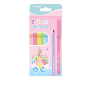 CAJA C/8 MARCADORES ESCOLARES KEYROAD PASTEL